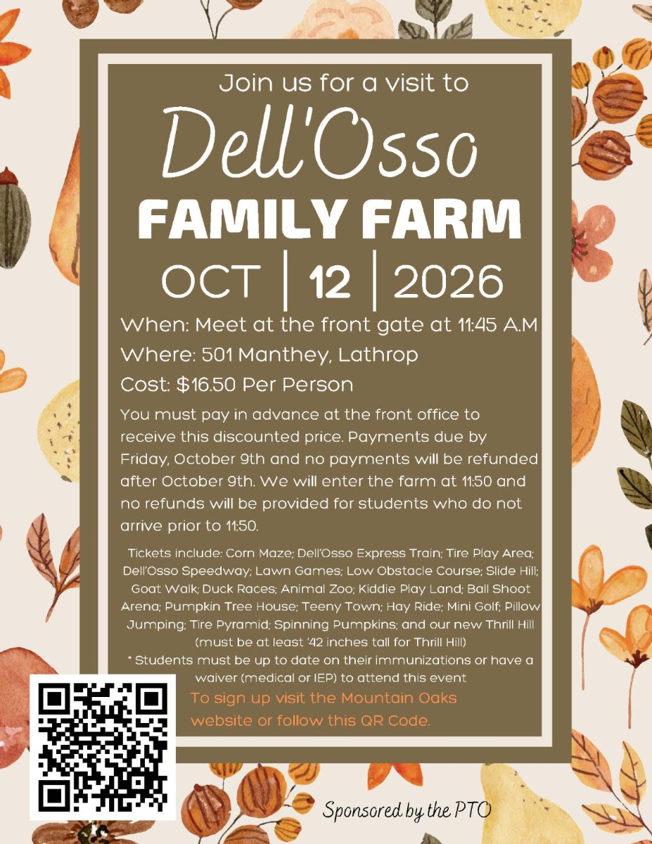 Dell'Osso Field Trip Flyer